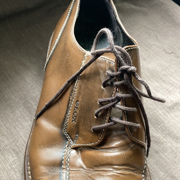 Geox Brown Square Toe Dress Shoe - Picture 5 of 9